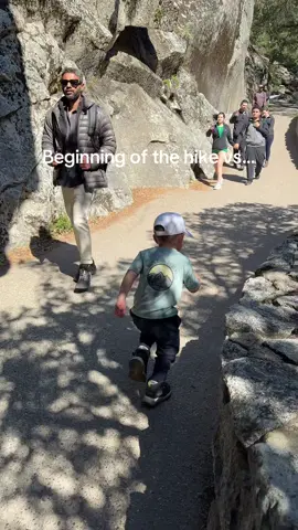 Sonny was running on no nap and a dream to get to the waterfall. To be fair he ran majority of the way up. #yosemite #waterfalltrail #hike #hikingyosemite #toddlerhiking #waterfallhike #waterfallsoftiktokwaterfall 