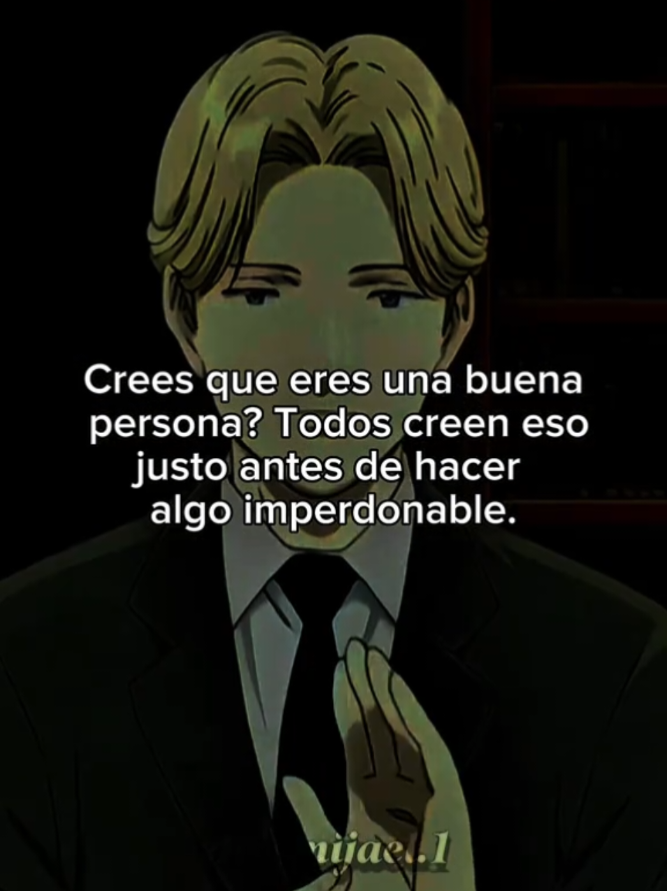 ¿Eres tan buena persona como dices… o como necesitas creer? #Johanliebert #FrasesFilosóficas  #ReflexiónProfunda  #ElLadoOscuro #NadieEsInocente  #LaMenteEsUnMonstruo  #BienYMal #OscuridadInterior  #DualidadHumana #Moralidad  #FilosofíaDeVida #tiktok 