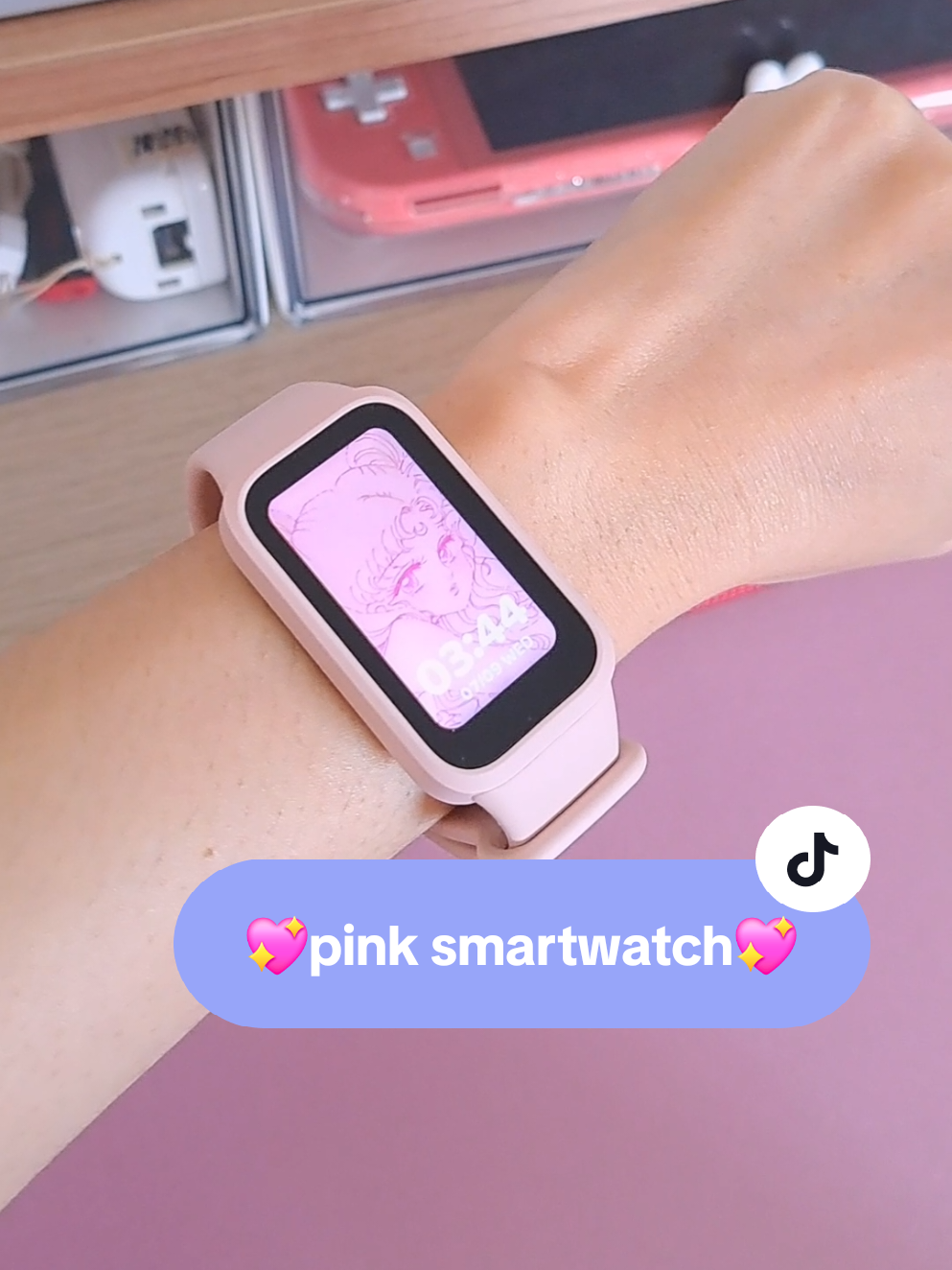 unboxing pink smartwatch 💖 biar lebih rajin bergerak dan olahraga (ceunah) #smartwatch #xiaomiband9active #techtok 