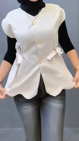 Cherish Vest Wanita Semiwol Tali Pinggang Cek Keranjang Kuning...
