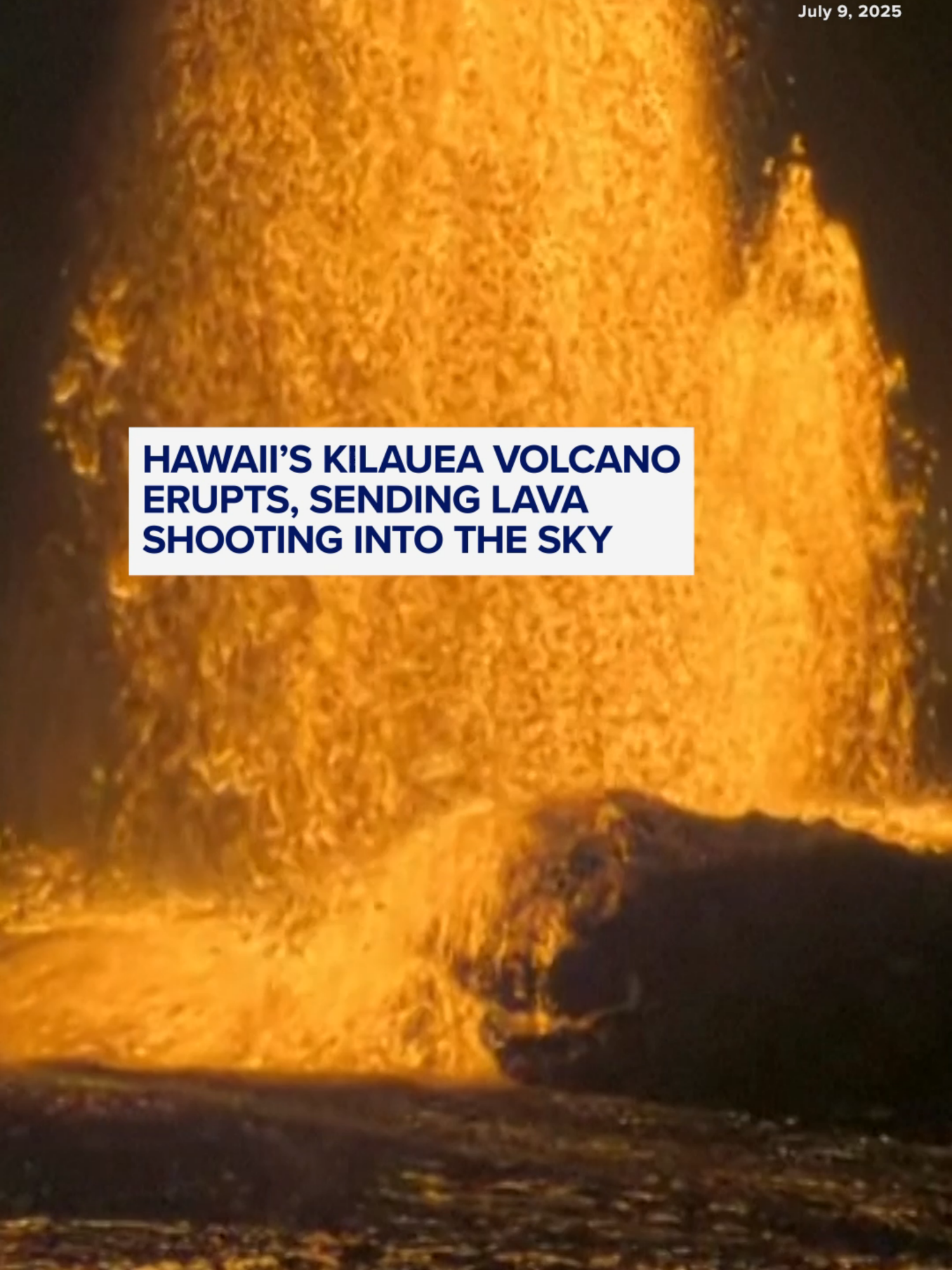 Hawaii’s Kilauea volcano erupted on Wednesday, sending a fountain of lava shooting into the air. Fountains reached up to approximately 1,200 feet, the USGS said. #news #volcano #kilauea #hawaii