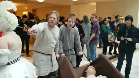 We were politely requested to leave the convention 45 minutes into doing our Monty Python “Bring out your dead” cosplay 😂 #cosplay #Katsucon #MontyPython #montypythonandtheholygrail 