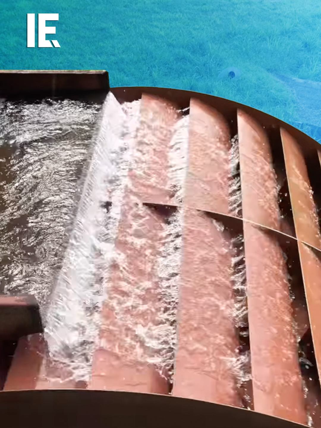 Flowing water turns an overshot wheel, converting kinetic energy into mechanical power for grain milling. 🎥 deeprootsmilling / IG