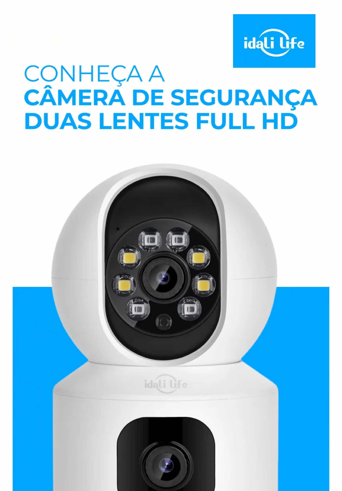 👀 Segurança total em dobro! Com duas lentes, visão noturna e rotação 360°, a Câmera IP Wifi da Idali Life acompanha tudo — até no escuro! 🔒 Auto Track inteligente 📷 Imagem Full HD 1080P 🌙 Visão noturna 📱 Acesso remoto via app Fique de olho no que realmente importa. #IdaliLife #CâmeraInteligente #SegurançaResidencial #TecnologiaEmCasa #AutoTrack #VisãoNoturna #FullHD 