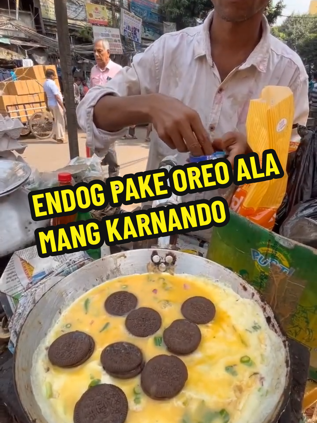 Endog make oreo, rasanya gimana coba? #endog #telurdadar #oreo #lokalprideindo 