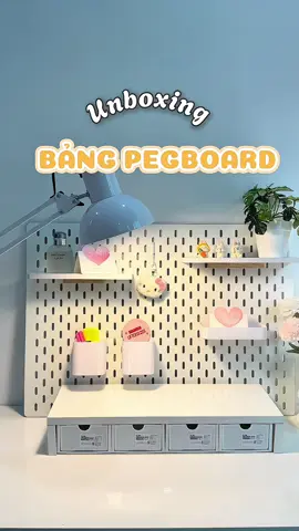 Bảng pegboard decor xinh iu ✨🎀#unboxing#bangpegboard#pegboard#decor#decorbanhoc#xukariviu 