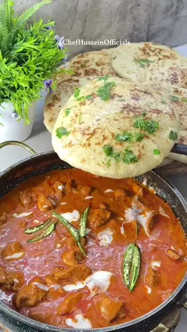 Let’s Make Butter Chicken & Naan Bread😋😋🔥 Ingredients You’ll Need Chicken breast  1tsp garam masala  1tsp paprika powder  1tsp salt 1tsp curry powder  2tbsp of plain yogurt  2tbsp of butter  Add your chicken cook till golden brown then remove and set aside  2 tomatoes  Garlic  Yellow & red bell pepper  Cashew nuts then blend together  On the same pot add your blended mixture  1tsp paprika powder  1tsp curry powder  Salt 2tbsp tomato paste Add back the cooked chicken cook till 1 cup plain yogurt cover and let cook on a medium heat Add 1tbsp butter and it’s ready For The Naan Bread You’ll Need: 4 cups of all purpose flour  1tbsp of sugar  Salt 1tbsp milk powder (Optional) Mix 1tbsp of yeast and warm water cover for 5 minutes to rise 1 cup & half warm water When the dough is ready cover for 15 minutes to rise  Divide the dough add grated mozzarella cheese in the middle roll then cook on a medium heat  #butterchicken #naanbread #chicken #homecooking #cookingvideo #chickencurry #butternaan #cookingtiktok #foodtiktok #chefhusseinofficials #kenyan #kitchen 