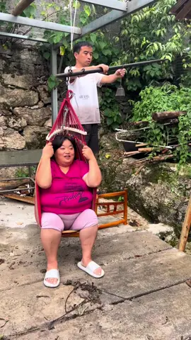 这个绳子太细，肯定不是我的问题😂😂😂#我的乡村生活 #记录真实生活 