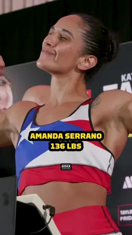 Amanda Serrano is officially on weight for her trilogy fight against Katie Taylor in New York City #TaylorSerrano