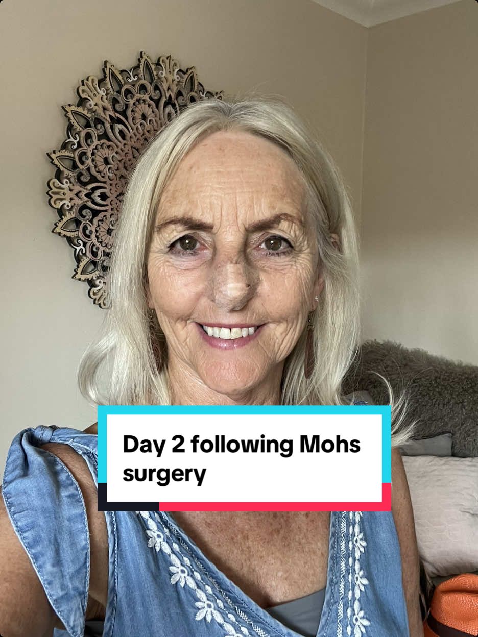 Day 2 following unexpected MOHs surgery. #mohsurgery #skincancer #skincancerawareness 