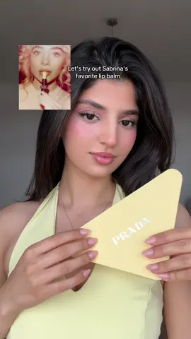 Anzeige - Now I know why Sabrina loves the new @pradabeauty banana lip balm so much!💛 #PradaMakeUp #PradaFragrance