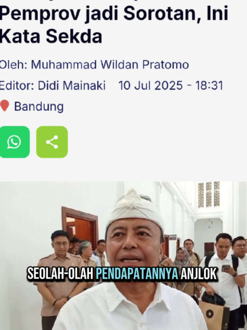 sekda jabar,bantah APBD jawa barat anjlok, itu kabar bohong ungkapnya. #kangdedimulyadi #gubernurjawabarat #sekdajabar  #bapaaing #hermansuryatman 