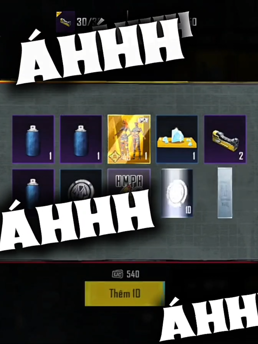 Thừa thắng xông lên, chưa đầy 2 gói bạn Ròm đã có đủ ướp phẩm chất vàng 🤣 #PubgMobile #GamingOnTikTok #PUBGMOBILEVN #PUBGMCREATORVN #meiphuong 