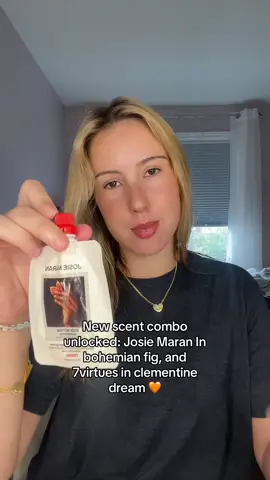 Both top notes have orange so it’ll leave you smelling like a citrus, vanilla, lemon summery dream 💭🧡🧡  @The 7 Virtues Perfume  @Josie Maran  #scentcombo #7virtues #josiemaranbodybutter #josiemaran #clementindreamthe7virtues #fyp #scenttiktok 