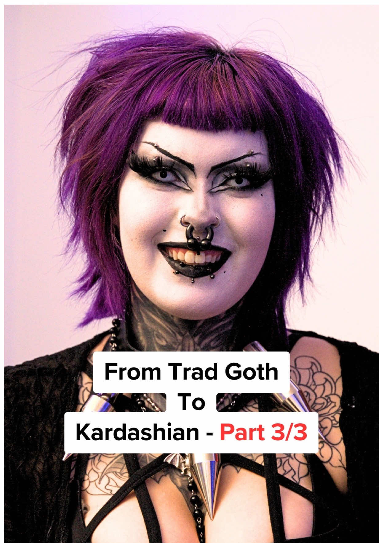 Part 3/3: From vampire goth to Kardashian - my besties hate it 😭 #fyp #goth #kardashian #makeover #transformed