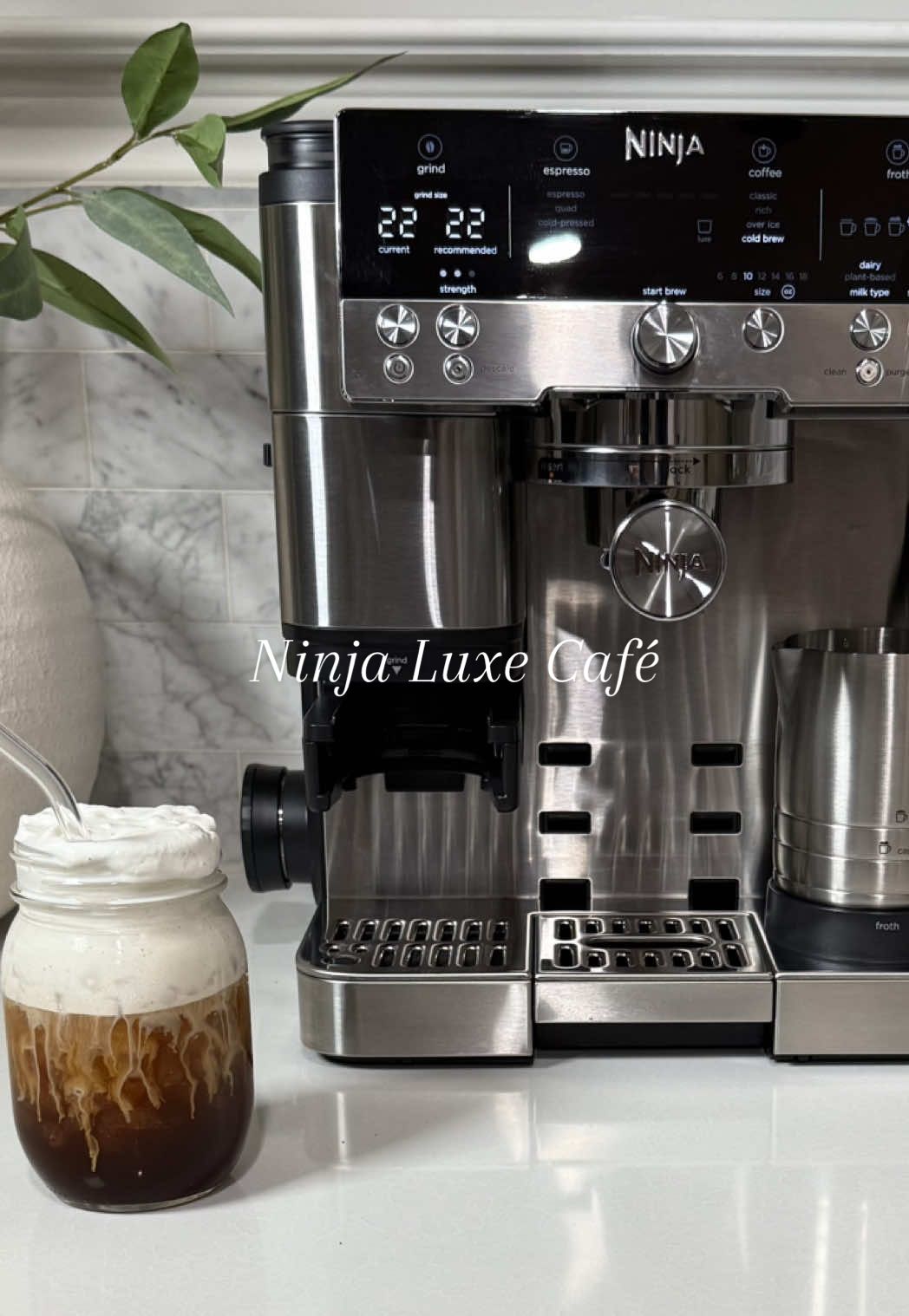 The perfect cold brew with cold foam at home ☕️🤎✨ with the #NinjaLuxeCafe #NinjaPartner @Ninja Kitchen  