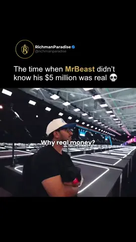 He had $5 million in cash, and had no clue if it was real or fake.😳   MrBeast is known for his extravagant videos, pushing boundaries—and *Beast Games* did exactly that!   With **$5 million** as the initial prize, he even suspected the cash on set was just for show. But nope—every dollar was real, with millions just sitting there, waiting to be won.   MrBeast’s wealth is insane… and it shows through the crazy prizes in his videos. 🚀💰   #mrbeast #wealth #millionaire #prize #money #getrich #financialsuccess #billionairemind  Credit: Colin And Samir / YouTube