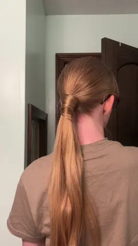 My friend in middle school refused to show me how to do this because she said it was a secret. I was also convinced if I did a ponytail and anyone could see the ponytail holder I would look stupid. This fell out like right after the video. #hair #hairtok 
