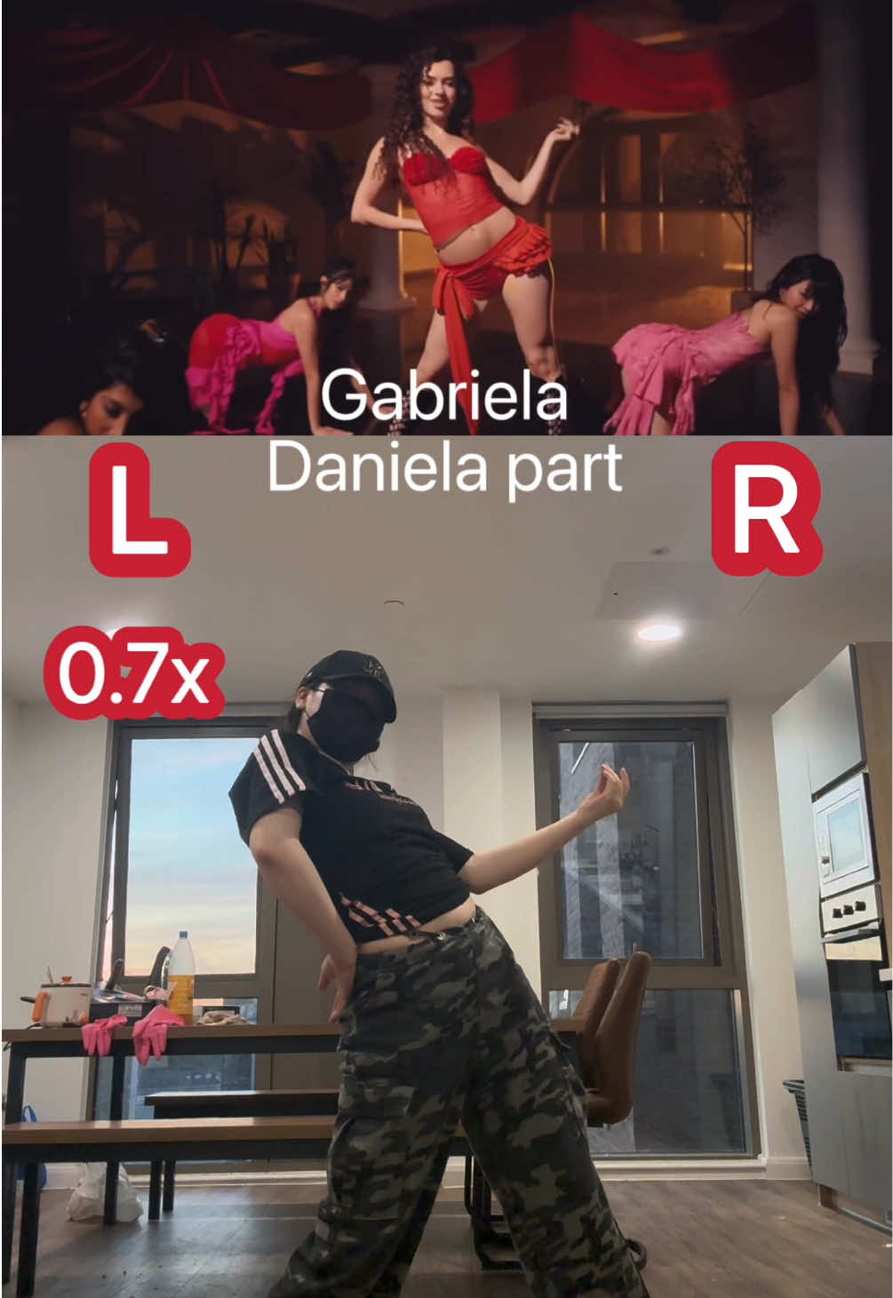 Gabriela Daniela part dance tutorial 0.7x mirrored I really like this part .Although I can't see all the leg movements, I have tried to restore them. If there is any mistake, I will correct it later.@KATSEYE #gabriela #katseye #daniela #dancetutorial #mirrored 