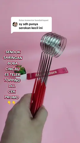 Membalas @bundairiayani sendok saringan boba, cincau, cendol, es teler dan lain-lain #saringanboba #saringanesteler #esteler #cincau #boba #agaragar #promo #ar1mstore #satukontentiaphari 