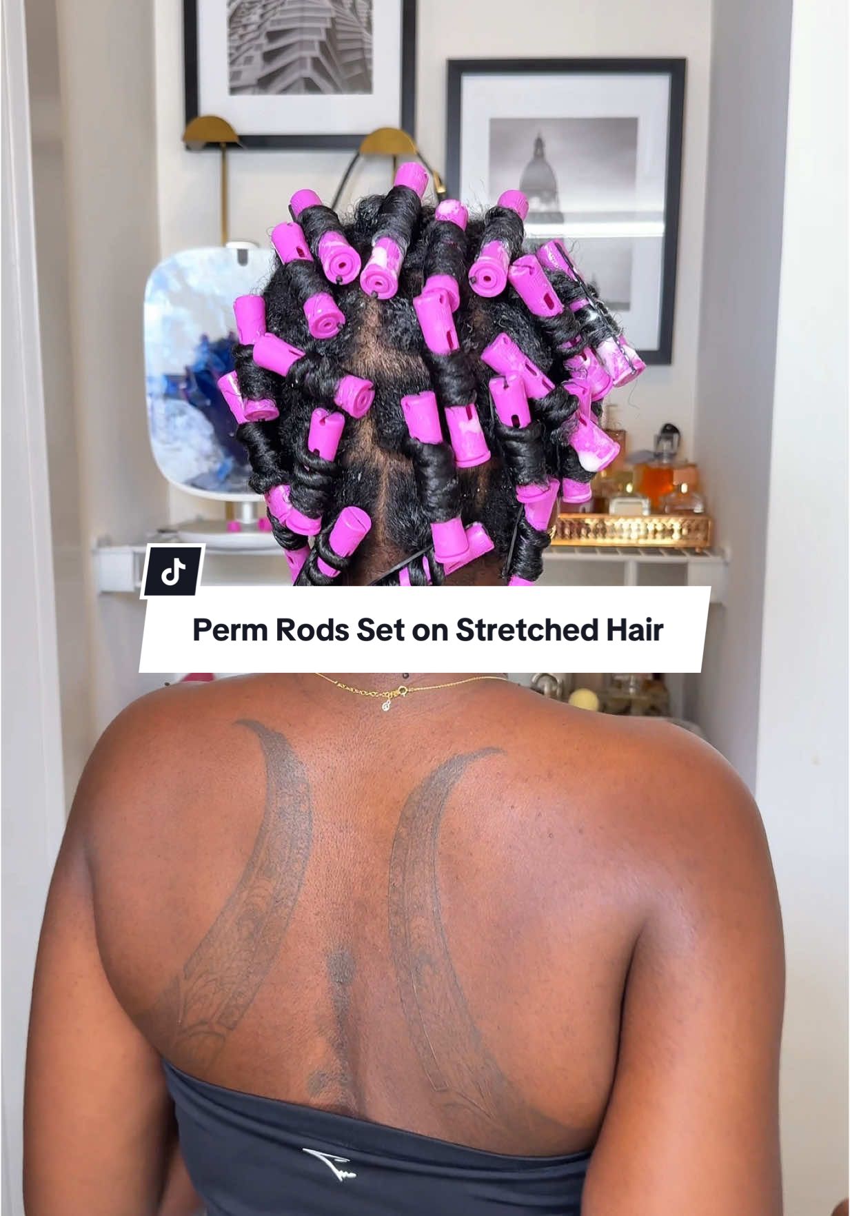 Perm Rods Set Tutotial on Stretched Type 4 Hair💕 Mousse: Mousse Def by @The Doux Hair Care  #naturalhairtutorial #permrodset #hairtutorial #blowouthair #heatlesscurls #blackgirlhair 