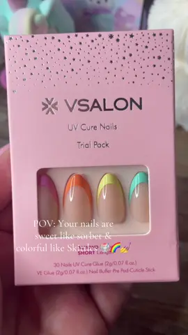 Press ons that eat 🍬💅 #nails #pressons #summernails #nailsoftiktok #pressonnails #nailinspo #nailideas #fyp #frenchtips #almondnails #beautyproducts #nailtok #shortnails #beautybloggers @VSALONNAIL 