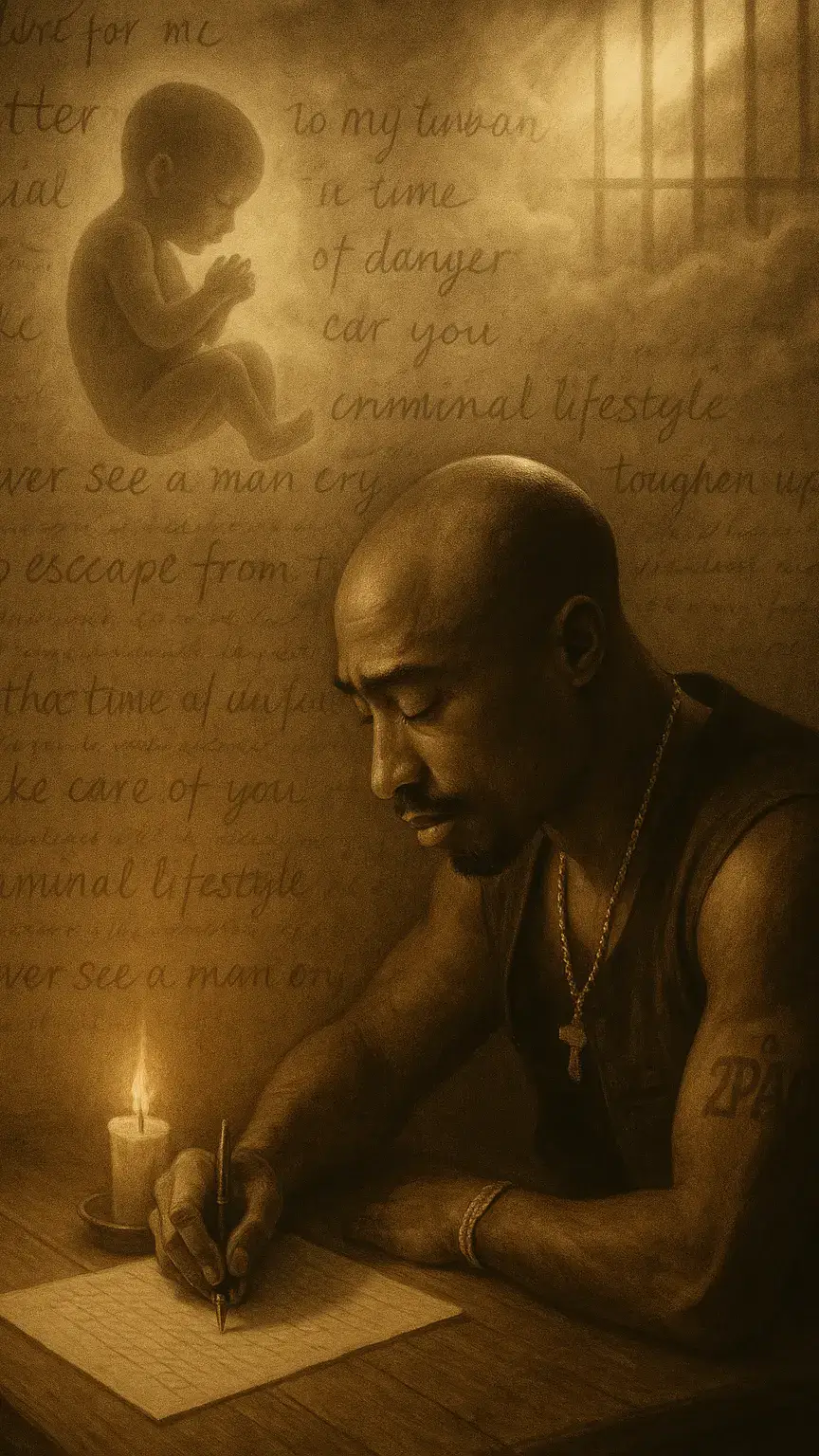 #Tupac #LetterToMyUnbornChild #2Pac #Legend #realtalk #RapHistory #HipHopLegacy #UnbornChild #PoetryInMotion #EmotionalArt #rapwithmeaning 