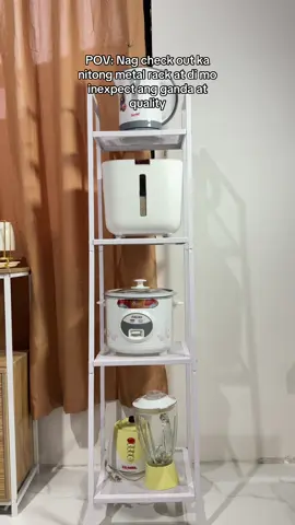 Metal rack for kitchen. Space saver sa maliit na kitchen!  #metalrack #rack #racks #kitchen #kitchenrackorganizer 