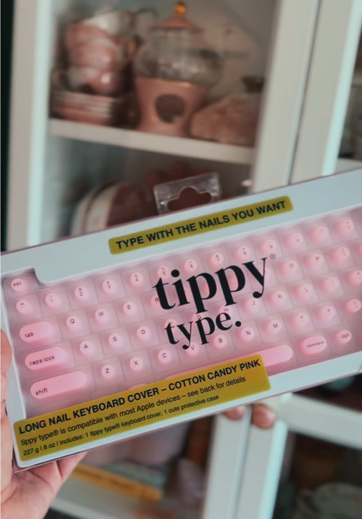 Girls supporting girls who make things for girls 💪🏽 @tippytype I love it 💛  . . . #target #targetfinds #shopping #longnailgirl #tippytype #nailtech #keyboard #tech #computer #pinkcomputer #pinkkeyboard #typing #it #pinkgirl #pink #girl #pinkhouse #DIY #office #officesetup #pinkoffice #imac #apple #fyp #longnails #nails 