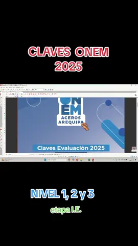 #ClavesOnem2025  #onem #olimpiadanacionalescolardematematicas #nivel3 #nivel2 #nivel1 #matemática  #ONEM2025 