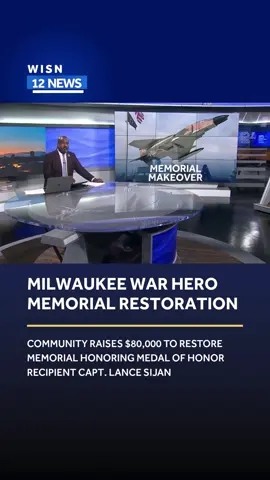 A Vietnam War hero's memorial at Milwaukee Mitchell International Airport has been restored thanks to community donations.