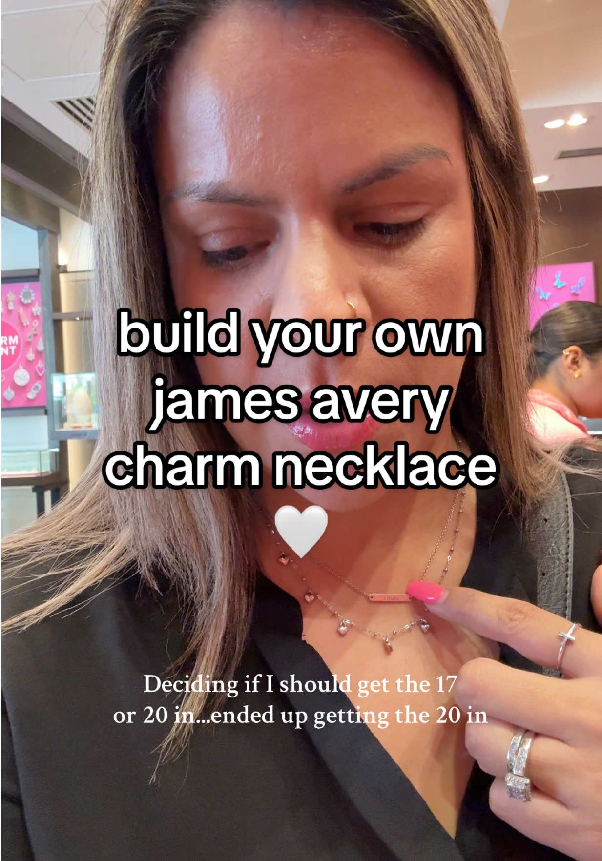 Love me some @James Avery Artisan Jewelry 💕 Had no idea you can build your own necklace!!! 😮‍💨 Left my charms to get added and SO ready for pickup! 🎶💖 #jamesavery #houston #charmnecklace #jewelrytiktok #customjewelry #buildyourownnecklace 