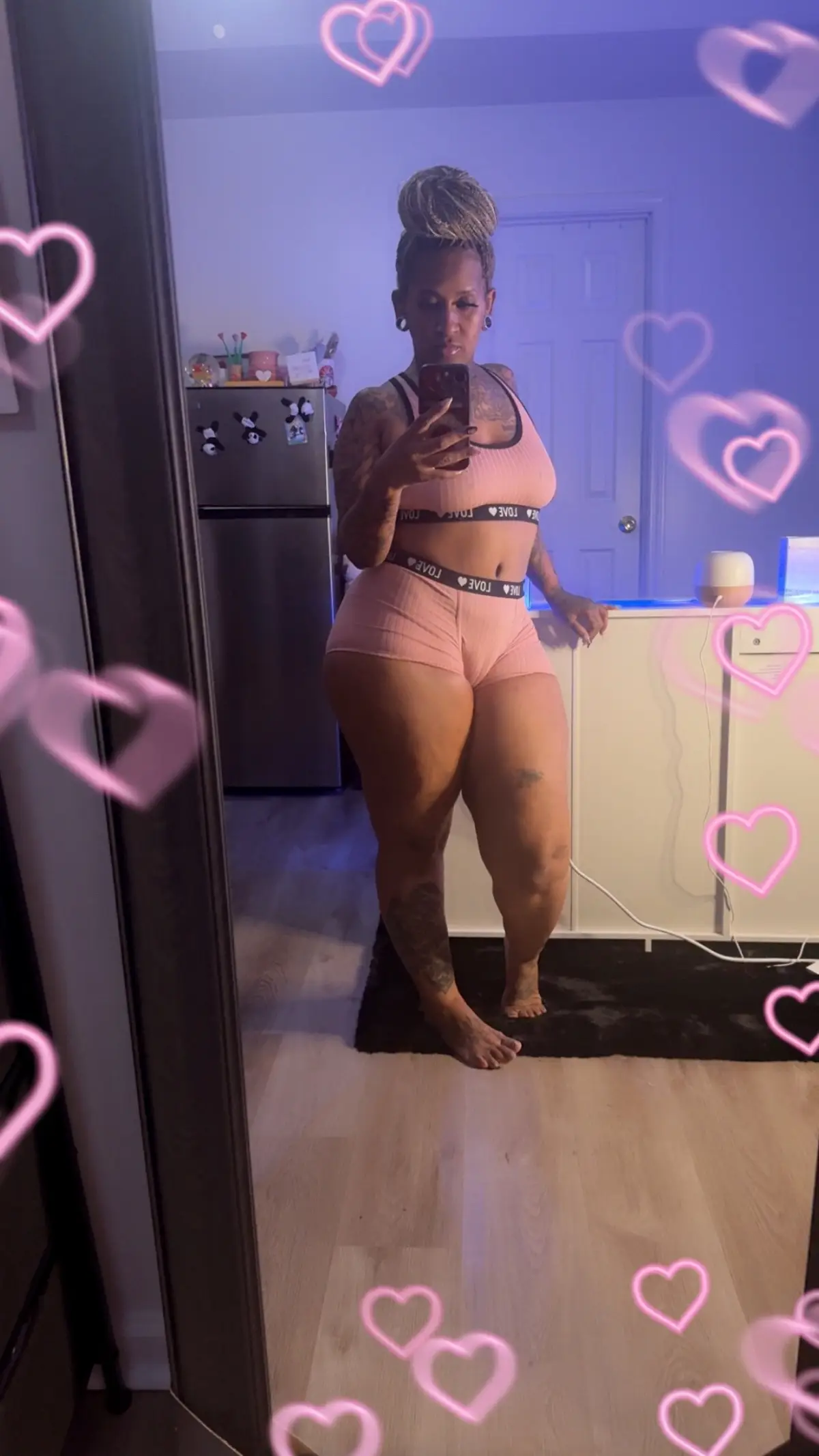 Night time 💜#fyp #viral #explore Humble 🙏🏽Natural Tattooed Beauty 🥰Positive Vibes Only💯#livehighlights 
