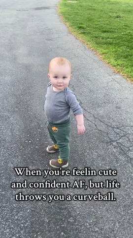 Don’t worry, Roman was not hurt while making this video. He bounced right back up and kept marching his cute little behind down the walkway.  😂 #babyomy #omy #bub #bubby #biggest #biggestboy #toddler #toddlermom #toddlersoftiktok #omymonster #ilovehim #babyboy #toddlerboy 