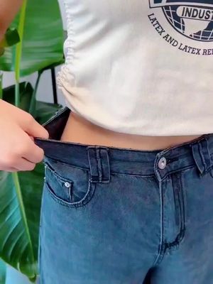 Lazy waist belt with seamless invisible elasticity, women's Japanese decorative elastic jeans belt