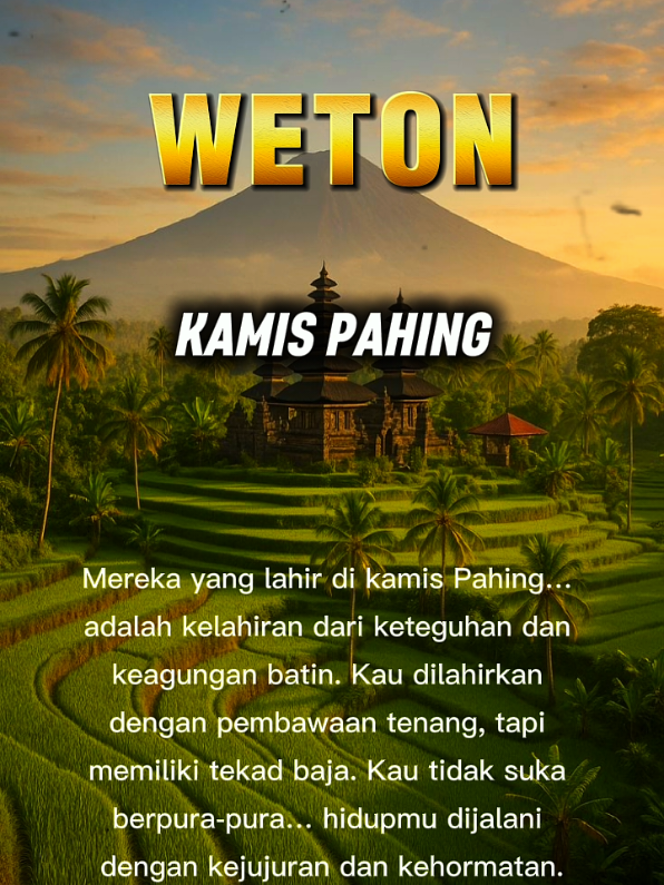 WETON KAMIS PAHING (WATAK, JODOH, REZEKI) #primbonjawa #pasaranjawa #weton #kamispahing 