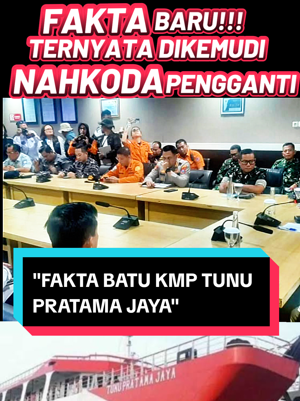 Komite Nasional Keselamatan Transportasi (KNKT) terus melakukan investigasi tenggelamnya KMP Tunu Pratama Jaya. Temuan sementara, kapal itu dikemudikan nakhoda pengganti atau Mualim I sesaat sebelum tenggelam di Selat Bali, Rabu (2/7). Ketua KNKT Soerjanto Tjahjono mengatakan, temuan itu ia dapatkan pihaknya setelah memeriksa sejumlah awak kapal dan korban selamat. Dalam tragedi tersebut, Mualim I ditemukan selamat. Diketahui Mualim I memiliki sertifikat Diklat Pelaut Nautika atau dikenal ANT. Mualim I bertanggung jawab secara langsung kepada nakhoda dan berhak mengemudikan kapal namun atas persetujuan nakhoda. 