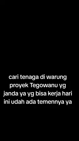 cari tenaga kerja wanita satu orang yg janda