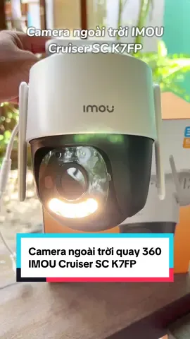 Camera ngoài trời IMOU Cruiser SC K7FP có độ phân giải 2k(3mp) hoặc 3k(5mp), chống nước chịu mưa nắng, đàm thoại 2 chiều, quay quét 360 độ theo dõi con người và phương tiện, ban đêm có màu, báo động chủ động còi hú và nháy đèn xanh đỏ, kết nối wifi k dây hoặc có dây #camera #cameraimou #imou #camera360 #camerawifi #camerathongminh #lehoangquan2025 