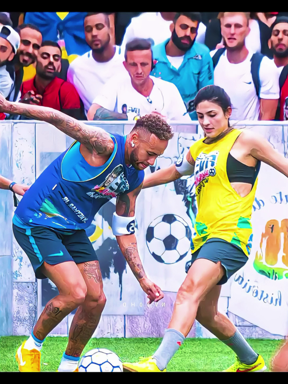 Neymar playing with women 😱 #football #footballskills #amazing #viralvideo #neymar #foryoupage #viralvideo #1millionaudition 