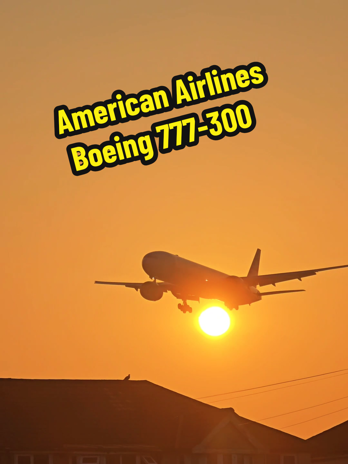 American Airlines Boeing 777-300 morning landing at Heathrow Airport ✈️ #boeing #boeing777 #americanairlines #american #airport #lhr #aviation 