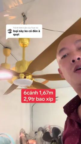 Trả lời @Toan Vu quạt trần 6cánh 2,9tr bao xíp 