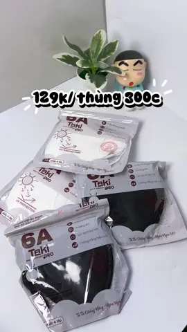 Khẩu trang 6A Taki. Thùng 300c mà chỉ hơn 100k còn đc freeship. Bà nào cần khẩu trang che nắng che bụi thì sắm liền nha. #khautrang #khautrang6a #khautrang6ataki #6ataki #foryou #fyp