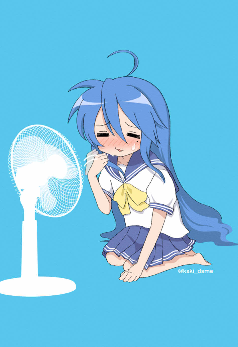 夏×こなた☀️🍉🌻 #らき☆すた#らきすた#luckystar#泉こなた#こなた#イラスト#描いてみた#illustration#fyp