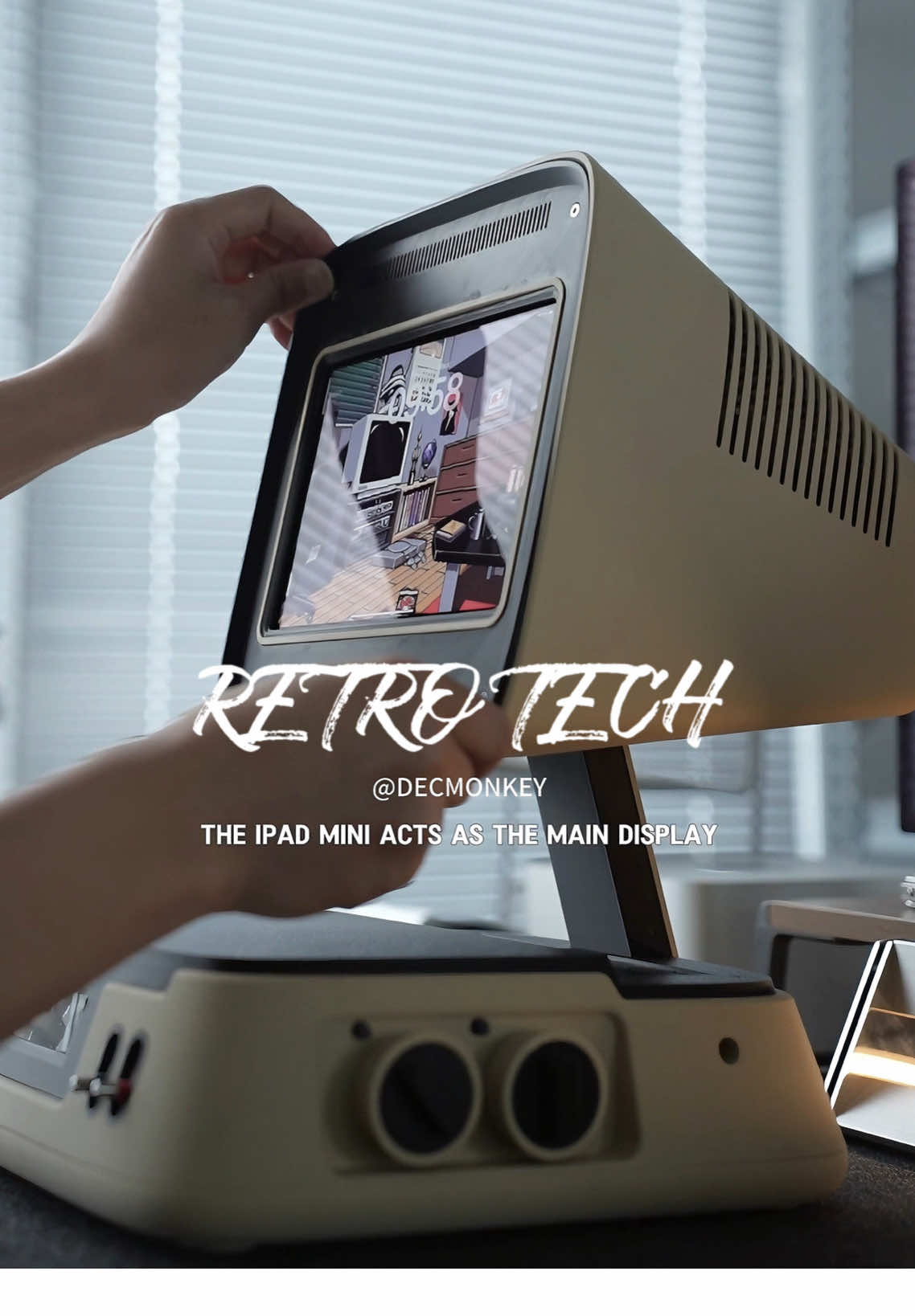 Built a retro-style PC using 3 Apple mini devices! If u want to know more-Link in my bio ! #RetroTech #DIYSetup #MacMini #iPadMini #HomePodMini   #DeskSetup #TechTok #ModularDesign #AppleMods #FutureOfTech   #bdesktop #3dprint #kaidesign