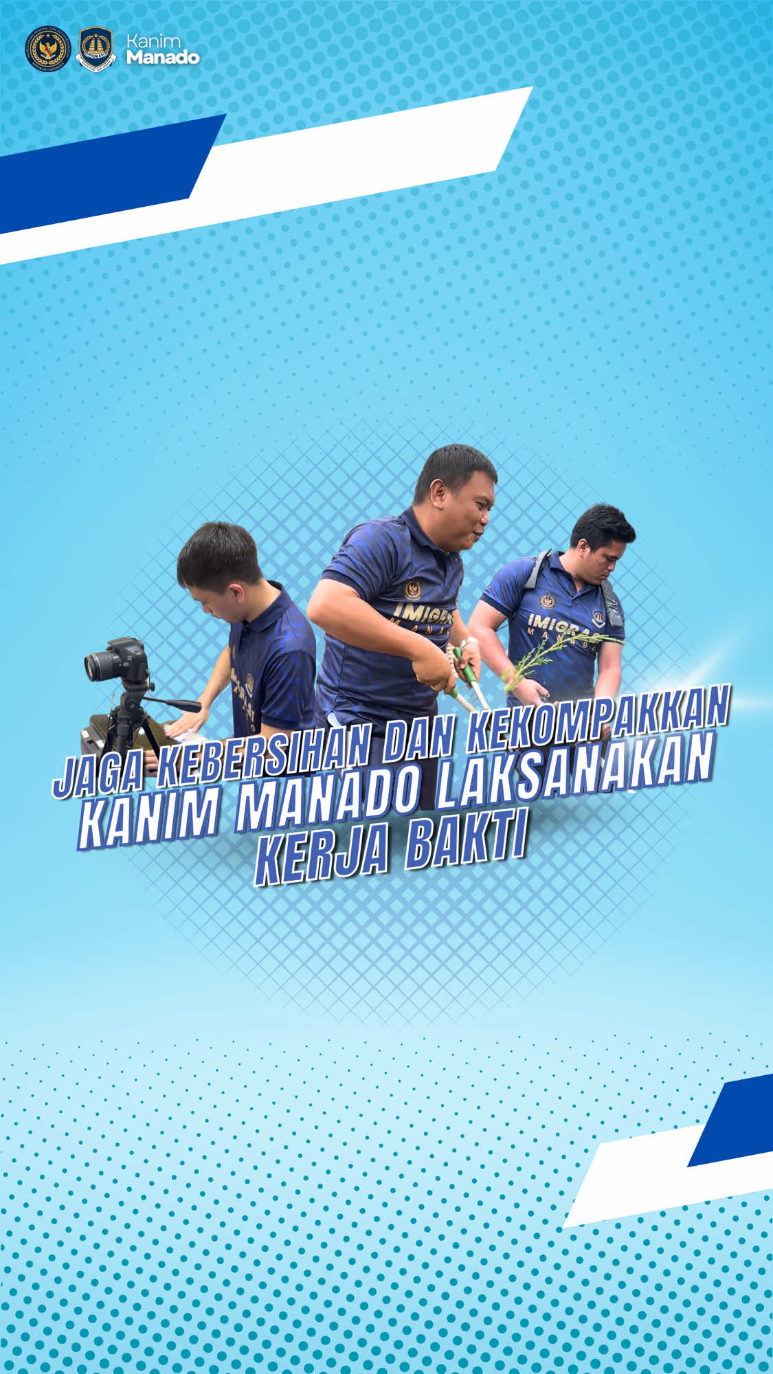 Jaga Kebersihan dan Kekompakkan, Kanim Manado laksanakan kerja bakti