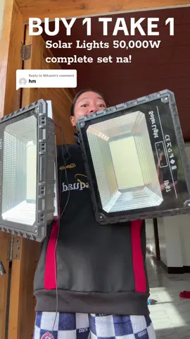 Replying to @Mikaela May isang piraso maam meron din Buy1take1 2pcs, dependi sa size ng Watts ang presyo.  #solarwithpanel #solarlights #outdoorsolar #buy1take1solarlight #lightning #solar #tipidtips #electricitytips 