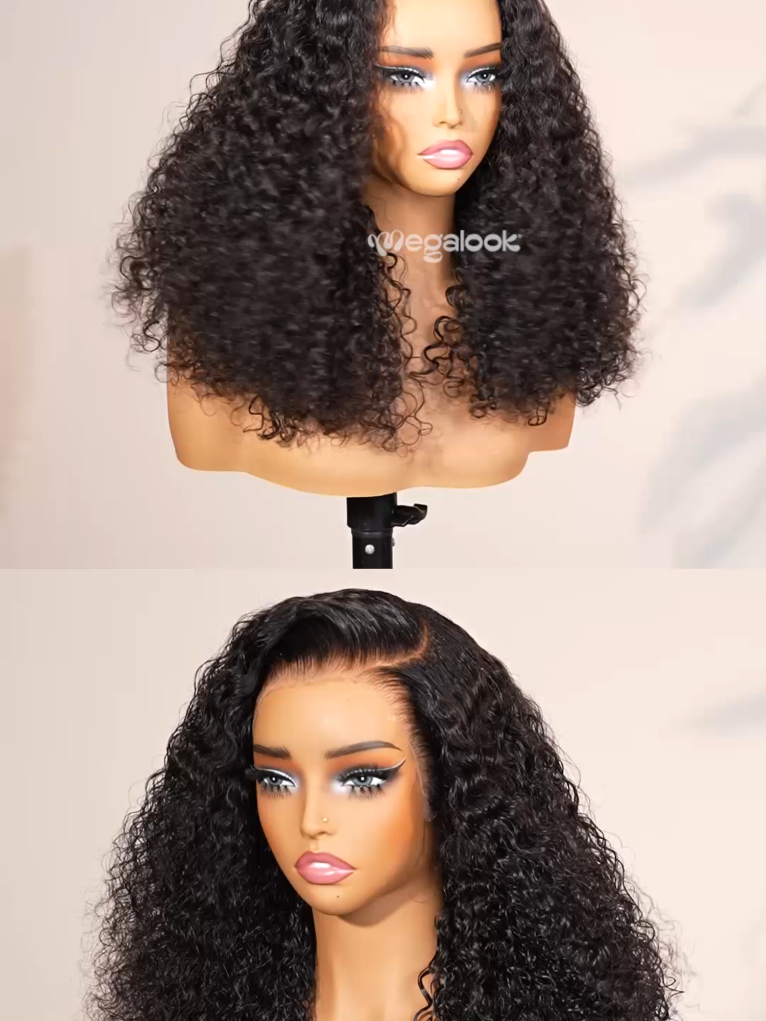 Can’t get over the curls & volumes 😍💓  . ➡️Hair: 20'' Deep Curly 13x6 Glueless Three-Go™ Lace Frontal Pull Go Wigs #megalook #megalookhair #13x6lacefrontwig #wighair #wiggoals #curlyhair #deepcurly #curlspopping #gluelesswig #wigtok