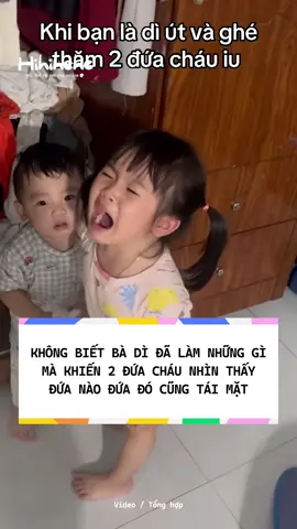 Không biết bà dì đã làm những gì mà khiến 2 đứa cháu nhìn thấy đứa nào đứa đó cũng tại mặt #HIHIHEHE #hiheent #xunghuong #viral #hot #new #fyp