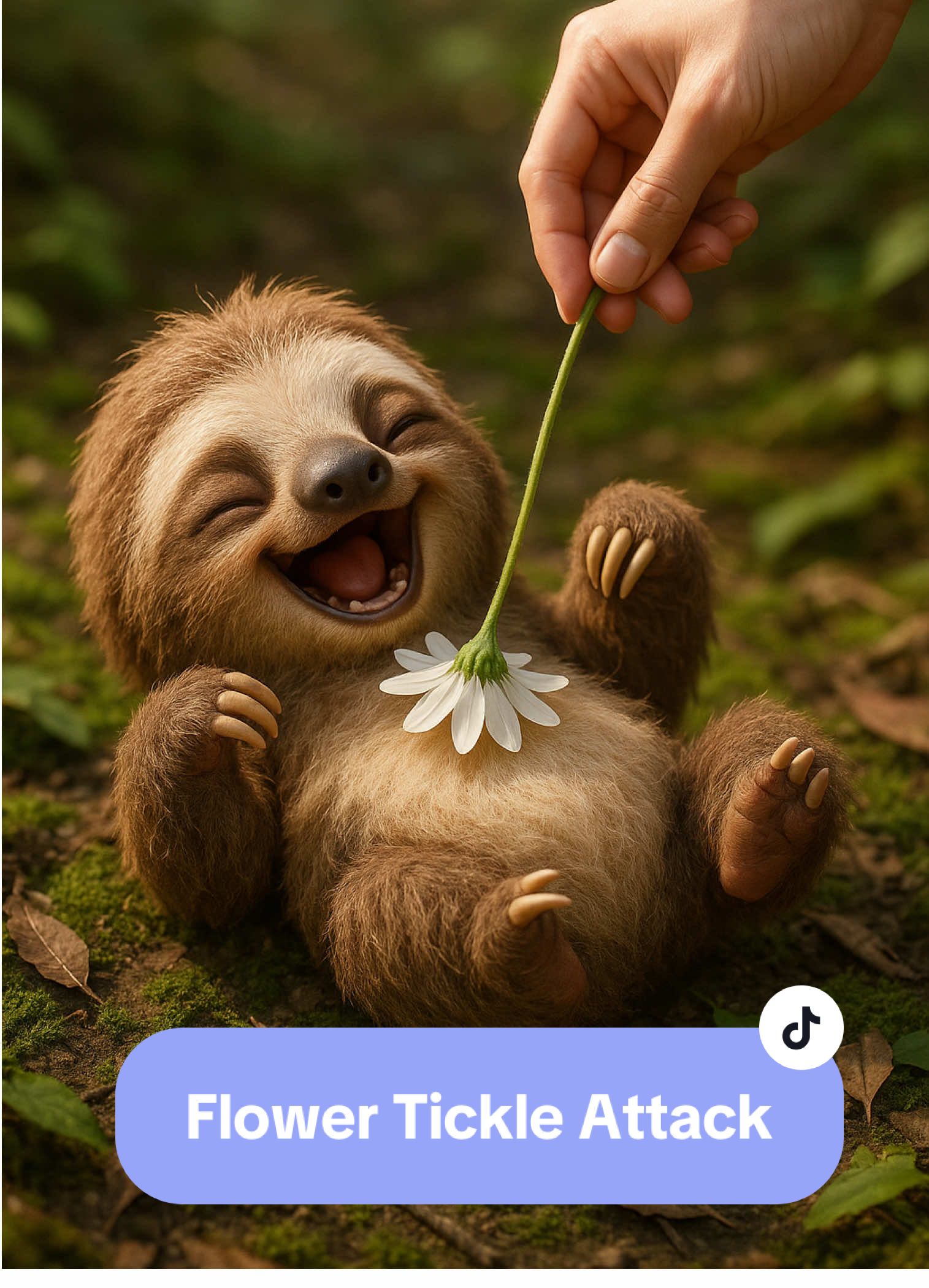 A gentle flower, a ticklish touch… Who knew a sloth could laugh this much? 🌸🦥😂  #babysloth #cutetickle #funnypets #giggleattack #tickletok #animalvideos #slothgiggle #fluffyanimals #naturelaughs #tummytickles #yapyapbeats 